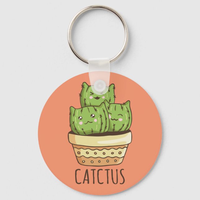 Chaveiro Gatos Cactus (Frente)