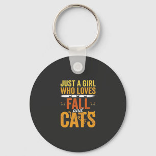 Chaveiro Gatos de Outono Design de Halloween para Garotas A