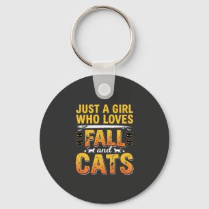 Chaveiro Gatos de Outono Design de Halloween para Meninas_1