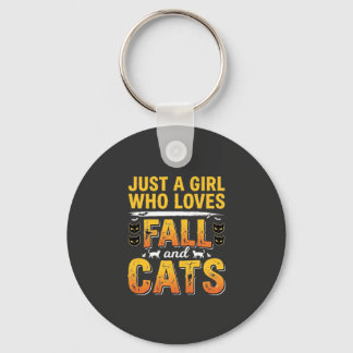 Chaveiro Gatos de Outono Design de Halloween para Meninas_1