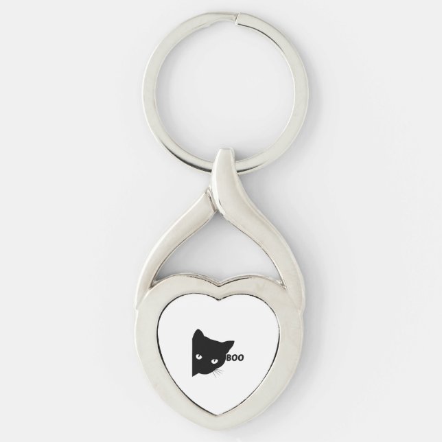 Chaveiro Gatos de presente de gatos pretos (Frente)