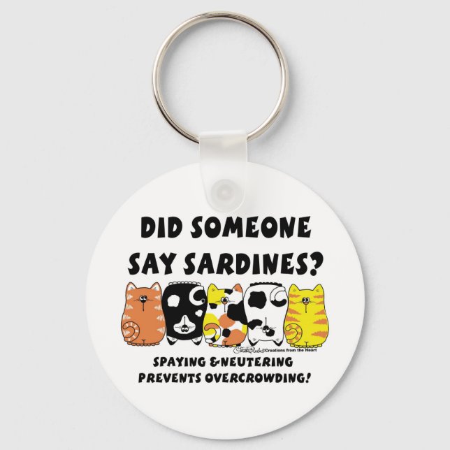 Chaveiro Gatos De Sardine (Frente)