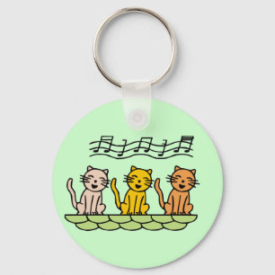 Chaveiro Gatos do canto camiseta e presentes