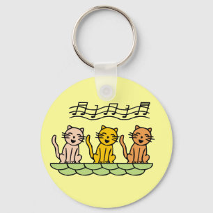 Chaveiro Gatos do canto camiseta e presentes