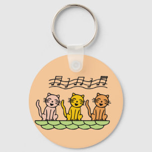 Chaveiro Gatos do canto camiseta e presentes