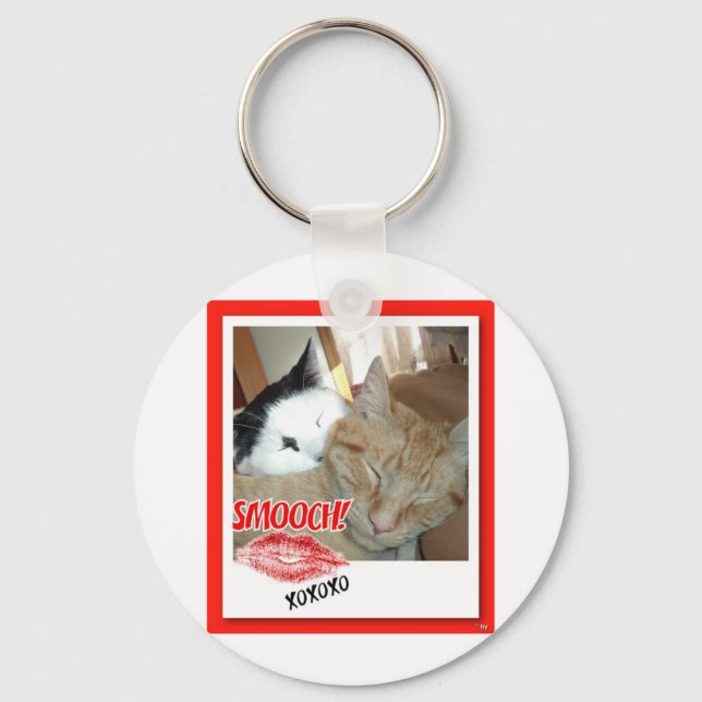 Chaveiro Gatos do dia de os namorados (Frente)
