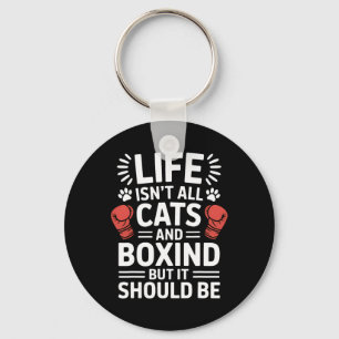 Chaveiro Gatos E Boxing Engraçados