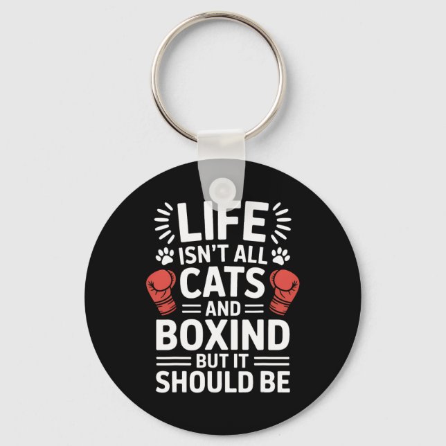 Chaveiro Gatos E Boxing Engraçados (Frente)
