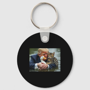Chaveiro Gatos e Patos Engraçados do Trump Memes Natal Hall