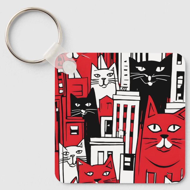 Chaveiro Gatos em Nova York (Frente)