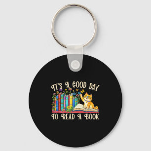 Chaveiro Gatos engraçados e amantes de livros - um bom dia