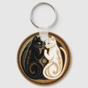 Chaveiro Gatos Formando uma Composição Inspirada em Ying-Ya