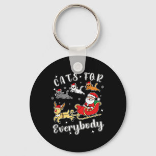 Chaveiro Gatos Para Todos Papais noeis Engraçados Xmas Roup