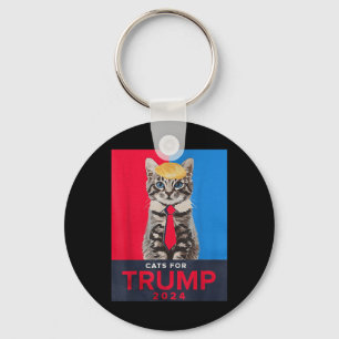 Chaveiro Gatos Para Trump 2024 Tee Engraçado Para Vance Tru