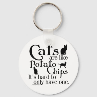 Chaveiro Gatos são como batatas fritas...
