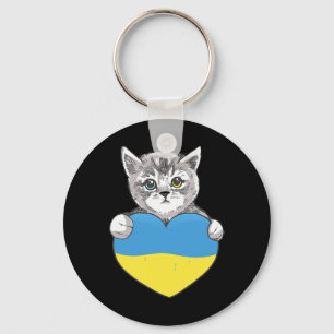 Chaveiro Gatos Ucranianos Camisa da Ucrânia Bandeira da Ucr
