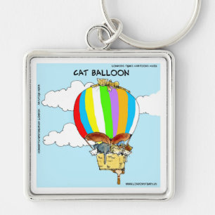Chaveiro Gatos Voadores Desenho Animado Divertido