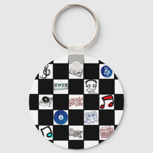Chaveiro Gavetas & mais de música retros do tabuleiro de