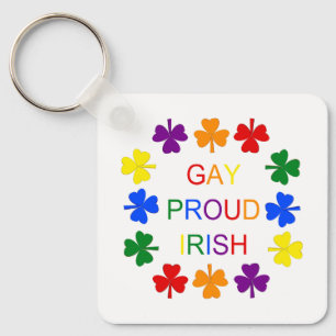 Chaveiro Gay Orgulhoso Costume Irlandês LGBT Arco-Íris de