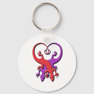 Chaveiro Gecko Heart Keychain