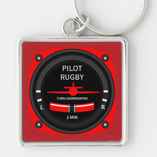 Chaveiro Geek de aviação piloto (Frente)