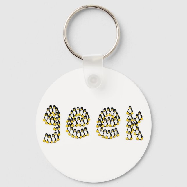 Chaveiro Geek Linux Tux (Frente)