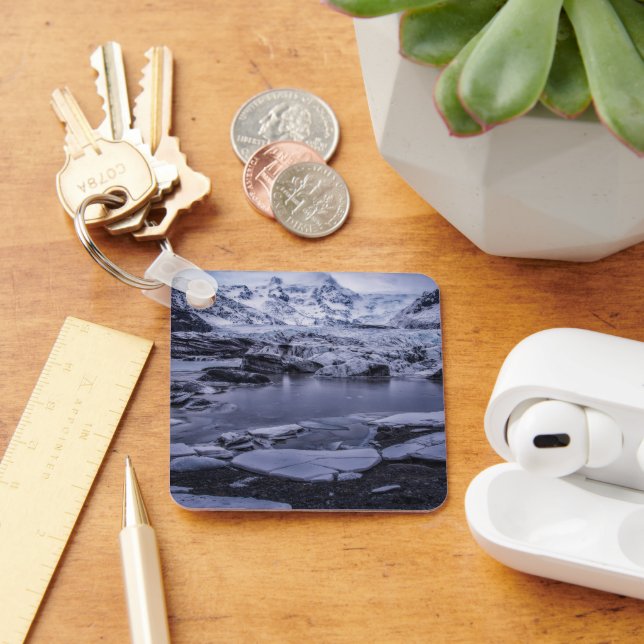 Chaveiro Gelo e neve | Sólheimajökull Glacier, Islândia (Mesa)