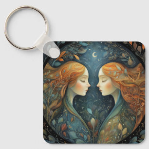 Chaveiro Gêmeos Gêmeos Zodíaco Astrologia Aniversário Místi
