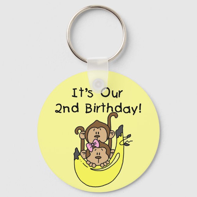 Chaveiro Gêmeos, Macaco, segundo aniversário (Frente)