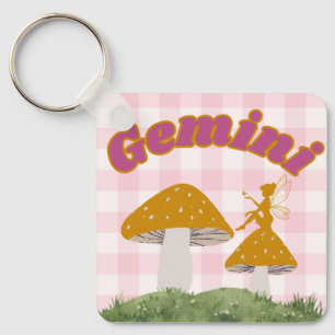 Chaveiro Gemini Cottagecore Aestética Fairy Mushroom Design