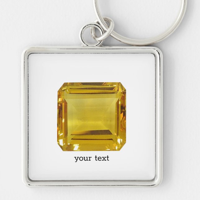 Chaveiro Gemstone Amarelo (Frente)