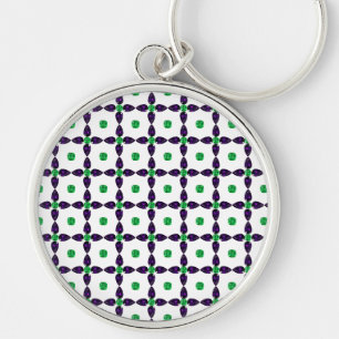 Chaveiro Gemstone Art, Green and Purple