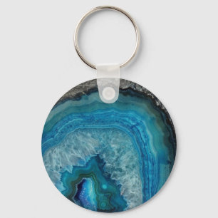 Chaveiro Gemstone de Drogas de Agato Azul