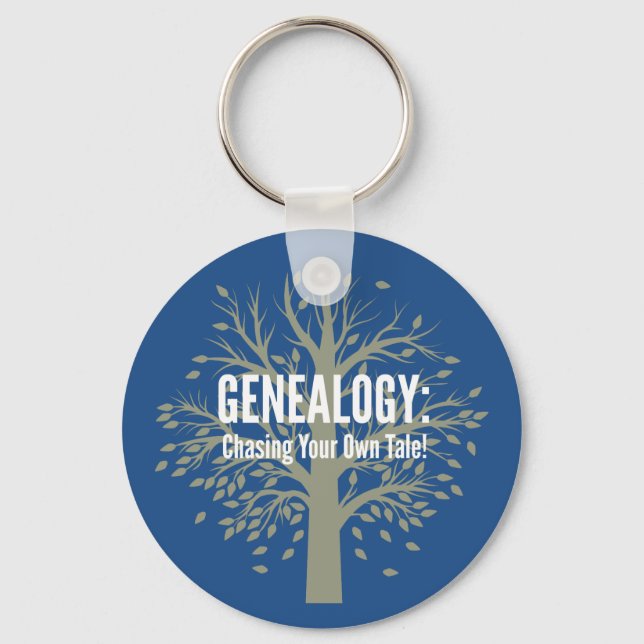 Chaveiro Genealogia (Azul) (Frente)