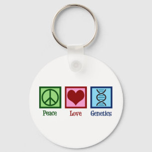 Chaveiro Geneticista Peace Love Genetics Company