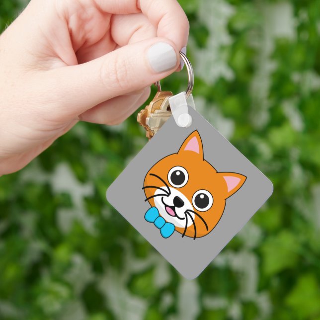 Chaveiro Gengibre Feliz e Bonito com Papillon (Mão)