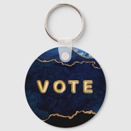 Chaveiro Geode Blue Gilded Vote