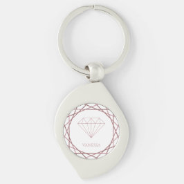 Chaveiro Geométrico Dourado Elegante