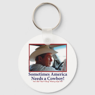 Chaveiro George W Bush in Cowboy Hat