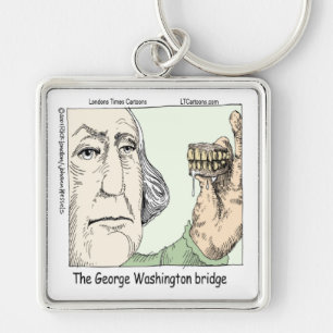 Chaveiro George Washington Bridge & Dentures Funny Gift