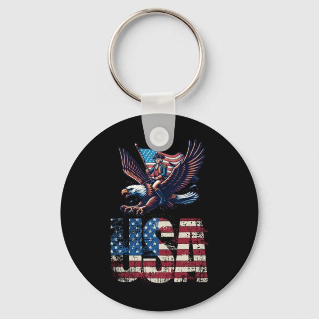 Chaveiro George Washington Dirigindo Uma Águia Cálida 4 De  (Frente)