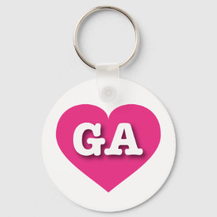 Chaveiro Georgia Hot Pink Heart - Grande Amor