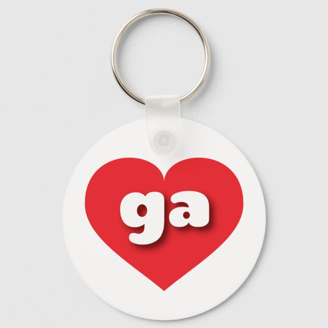 Chaveiro Georgia Red Heart - Eu amo ga (Frente)