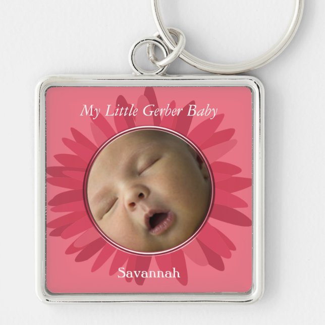 Chaveiro Gerber Daisy Baby Photo Key Chain (Frente)