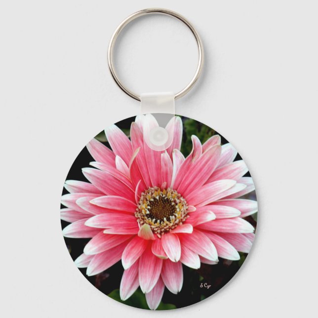 Chaveiro Gerbera Rosa (Frente)