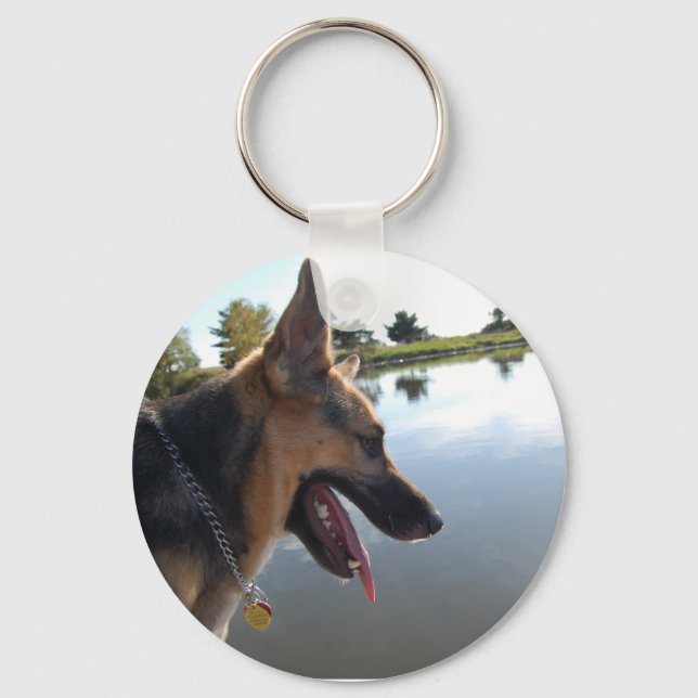 Chaveiro German shepherd/Aproveitando a visualização (Frente)
