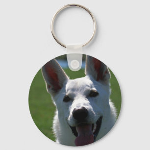 Chaveiro German shepherd branco