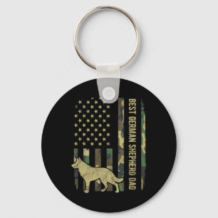 Chaveiro German shepherd Cão Pai Camuflagem Bandeira Americ