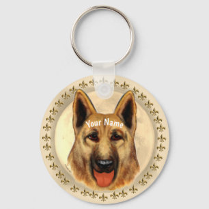 Chaveiro German Shepherd custom name