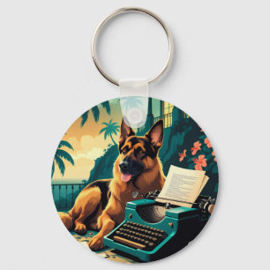 Chaveiro German shepherd Dog gentleman vintage